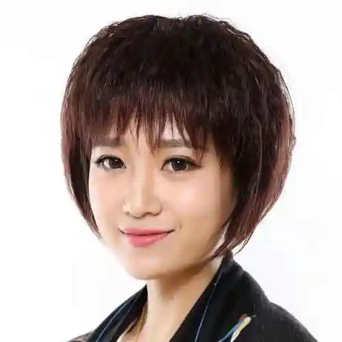 全头假发女短发短卷发女士玉米烫妈妈假发套蓬松自然中老年短发型