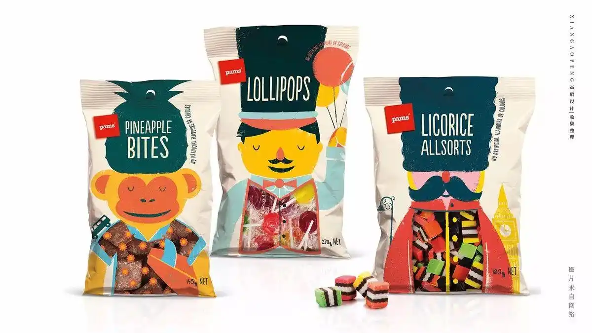 幽默可爱的创意儿童糖果食品包装设计
