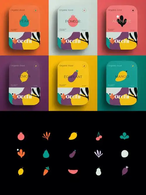 水果硬糖品牌vi设计插画包装设计插画设计糖果包装设计-#海报设计