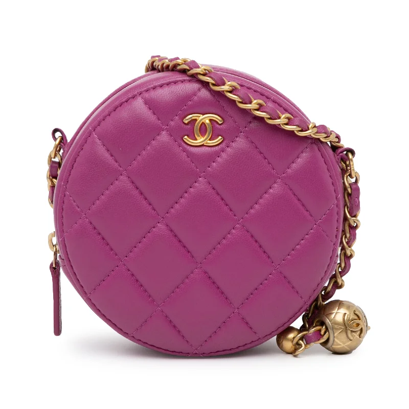 	Balenciaga Neo Classic small size with smooth leather finishPink Chanel CC Quilted Lambskin Pearl Crush Round Clutch with Chain Crossbody Bag