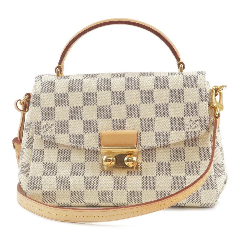 Ladies Louis Vuitton Petite Malle bags with a star - shaped charm for cutenessLouis Vuitton Damier Azur Croisette 2Way Bag Hand Bag N41581