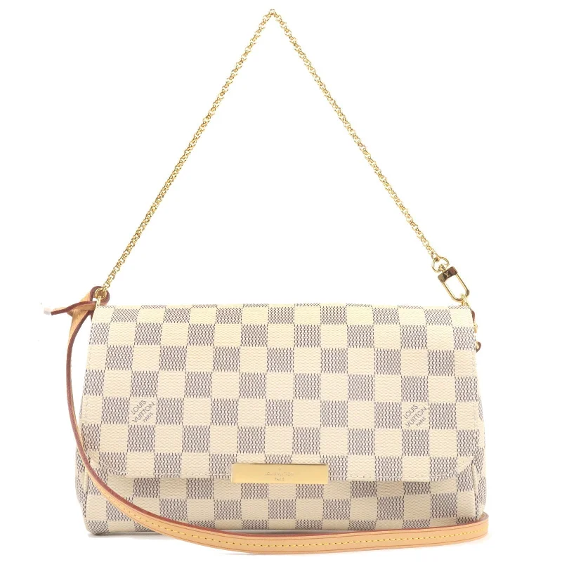 Louis Vuitton Twist bags with the iconic LV - turnlock closureLouis Vuitton Damier Azur Favorite MM 2Way Bag Hand Bag N41275