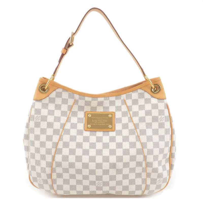 Louis Vuitton tote bags with a double - handle and shoulder - strap optionLouis Vuitton Damier Azur Galliera PM Shoulder Bag N55215