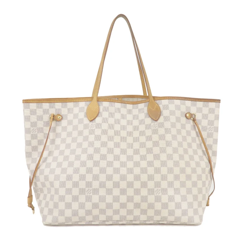 Louis Vuitton handbags with a metal - framed clasp for durabilityLouis Vuitton Damier Azur Neverfull GM Tote Bag N41360