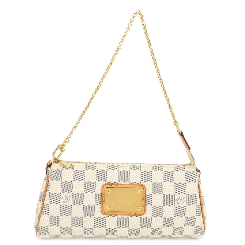 Louis Vuitton tote bags with a double - handle and shoulder - strap optionLouis Vuitton Damier Azur Eva 2Way Shoulder Bag Hand Bag N55214