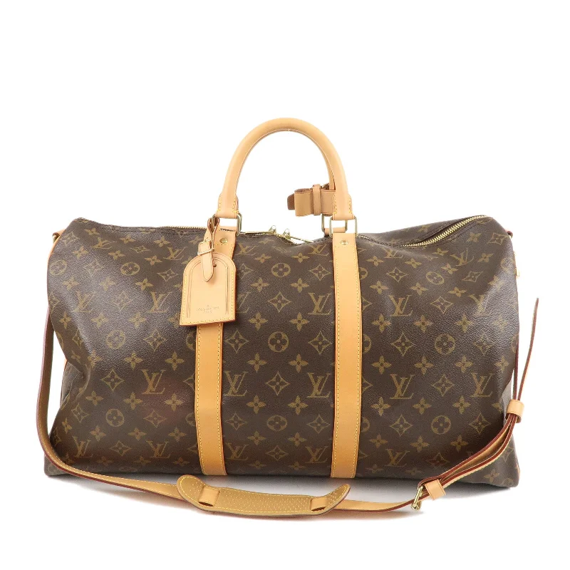 Louis Vuitton bags with a front - flap pocket for quick - access itemsLouis Vuitton Monogram Keep All Bandoulier 50 Boston Bag M41416