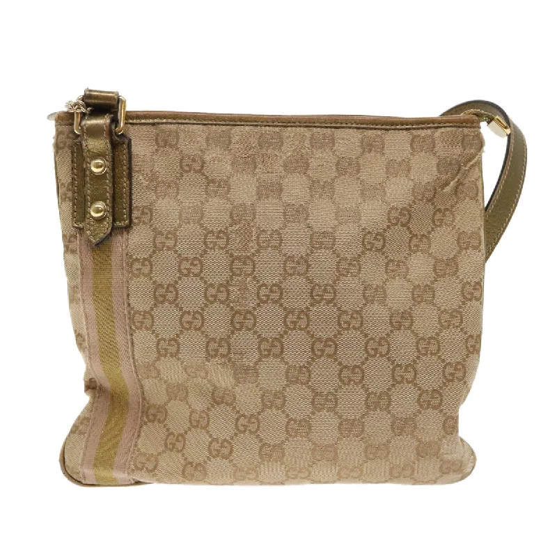 Gucci handbags for women with a patent - leather finishGucci handbags for women with a patent - leather finishGUCCI GG Canvas Sherry Line Shoulder Bag Beige Gold pink 144388  ki3251