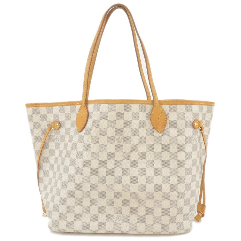 Louis Vuitton backpacks with a sleek, minimalist design for styleLouis Vuitton Damier Azur Neverfull MM Tote Bag Hand Bag N51107