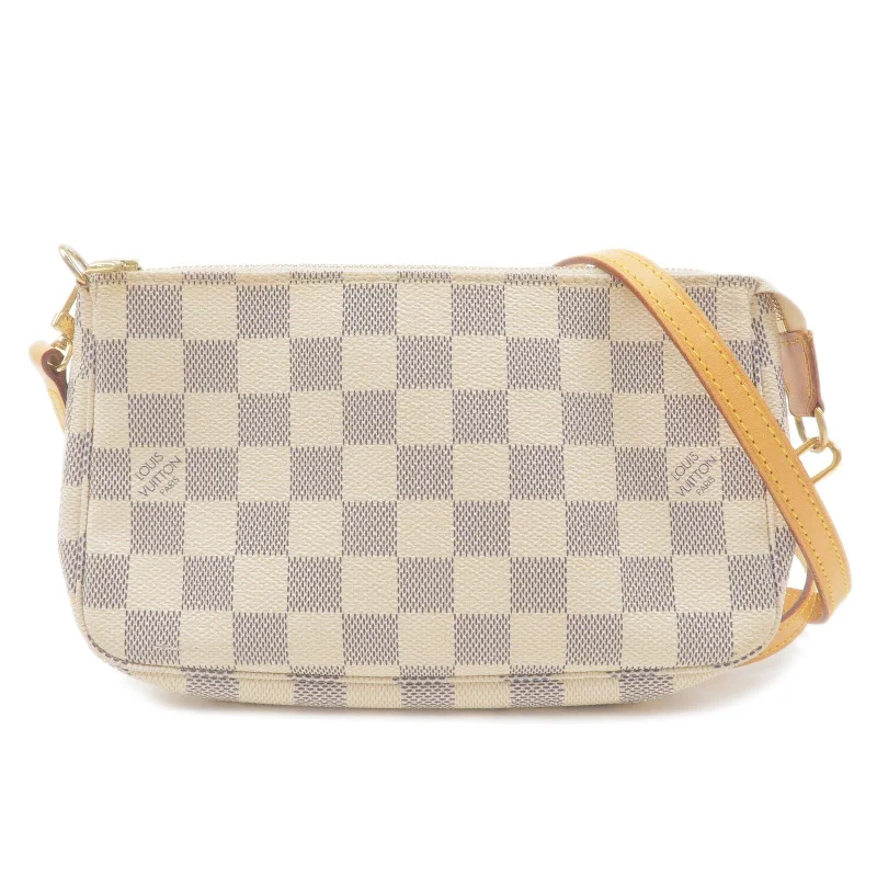 Small - sized Louis Vuitton Pochette Metis bags for a compact carryLouis Vuitton Damier Azur Pochette Accessoires&Strap N41207 J00145