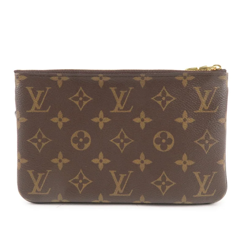 Ladies Louis Vuitton Capucines bags with gold - toned hardwareLouis Vuitton Monogram Reverse Pochette Double Zip 2Way Bag M69203