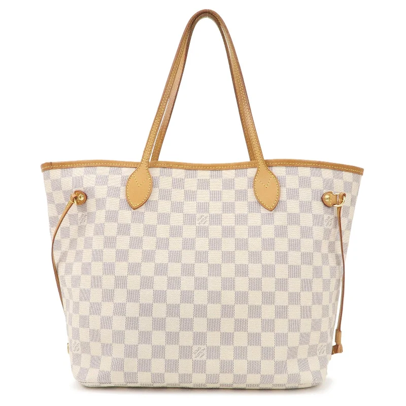 Ladies Louis Vuitton Capucines bags with a detachable shoulder strapLouis Vuitton Damier Azur Neverfull MM Tote Bag N51107