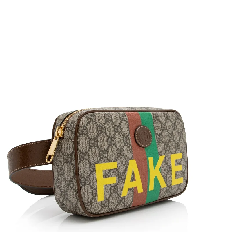 Women Gucci crossbody bags with a keychain holderWomen Gucci crossbody bags with a keychain holderGucci GG Supreme Fake/Not Small Belt Bag - Size 34 / 85 (SHF-23260)