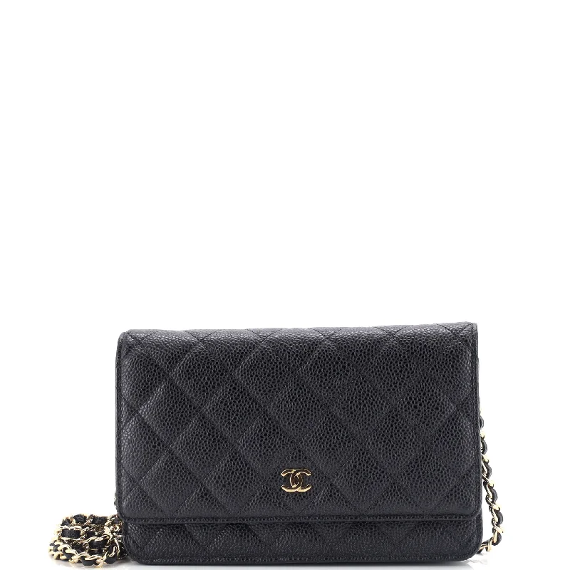 Wallet on Chain Quilted Caviar