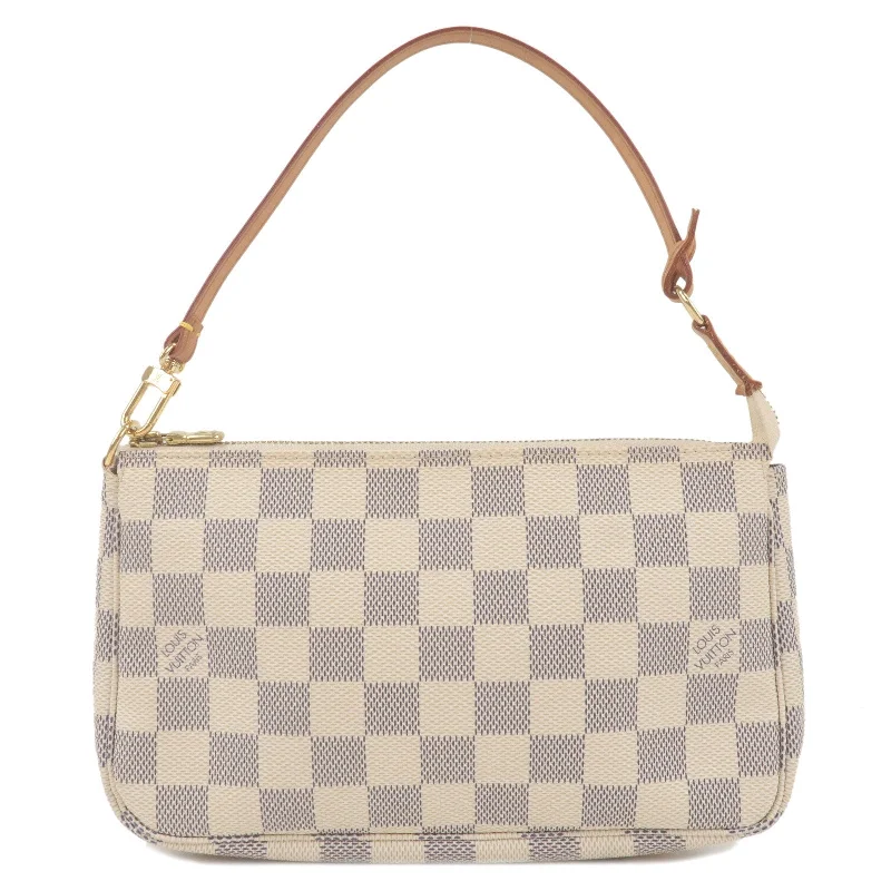 Louis Vuitton bags with a zip - around closure for enhanced securityLouis Vuitton Damier Azur Pochette Accessoires Pouch N51986