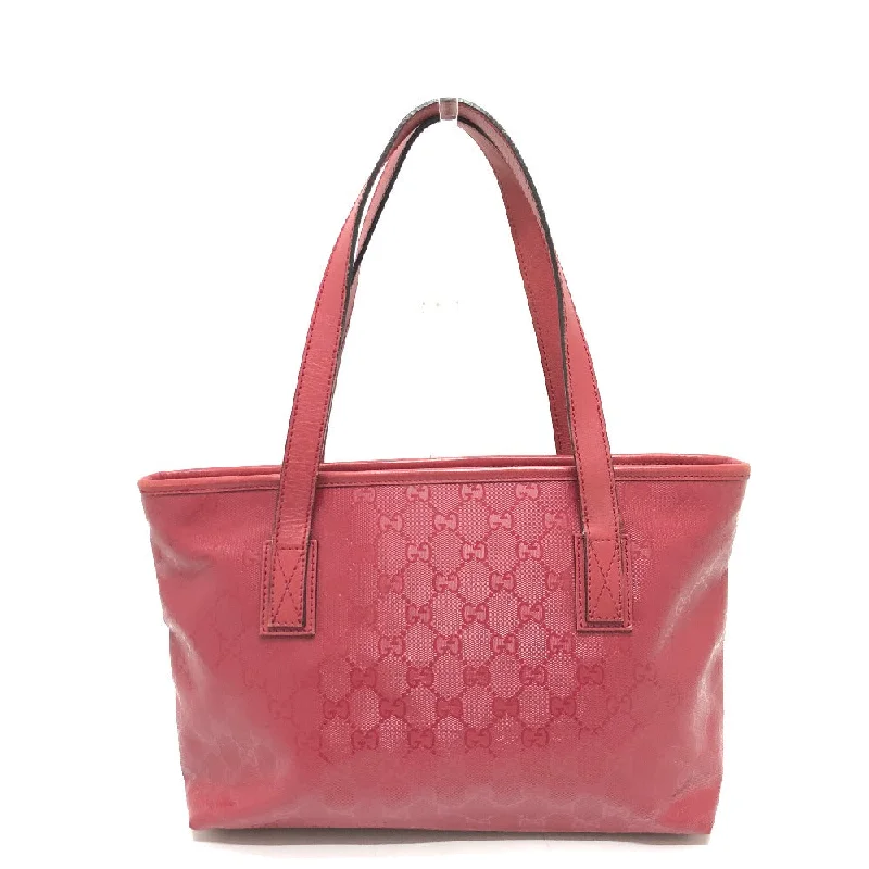 Gucci backpacks for women with a multi - pocket designGucci backpacks for women with a multi - pocket designGUCCI Tote Bag 211138 GG implementation Red pink type GG implementation Women Used