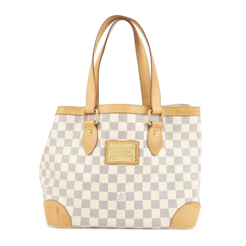 Louis Vuitton Neverfull bags with large capacity for everyday essentialsLouis Vuitton Damier Azur Hampstead PM Hand Bag Ivory N51207