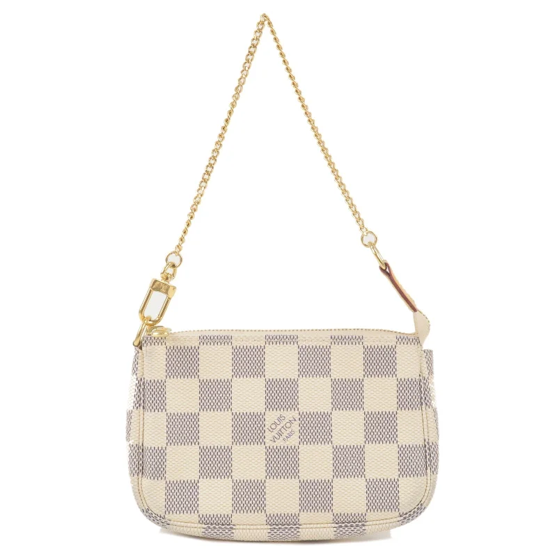 Louis Vuitton Alma bags with a leather - wrapped handle for a luxurious feelLouis Vuitton Damier Azur Mini Pochette Accessoires Pouch N58010