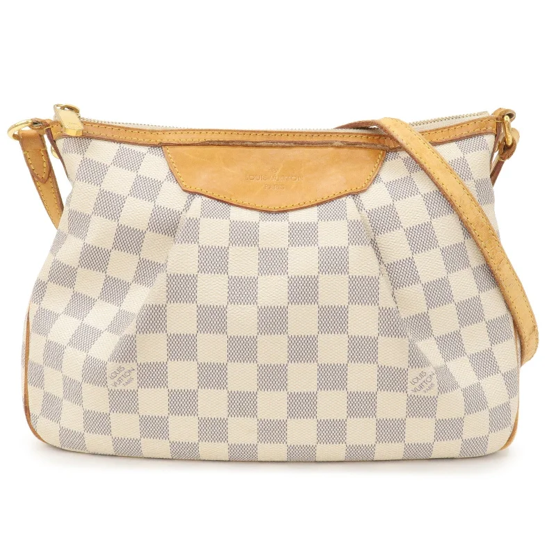 Louis Vuitton Speedy bags in monogram canvas for a classic lookLouis Vuitton Damier Azur Siracusa PM Shoulder Bag N41113