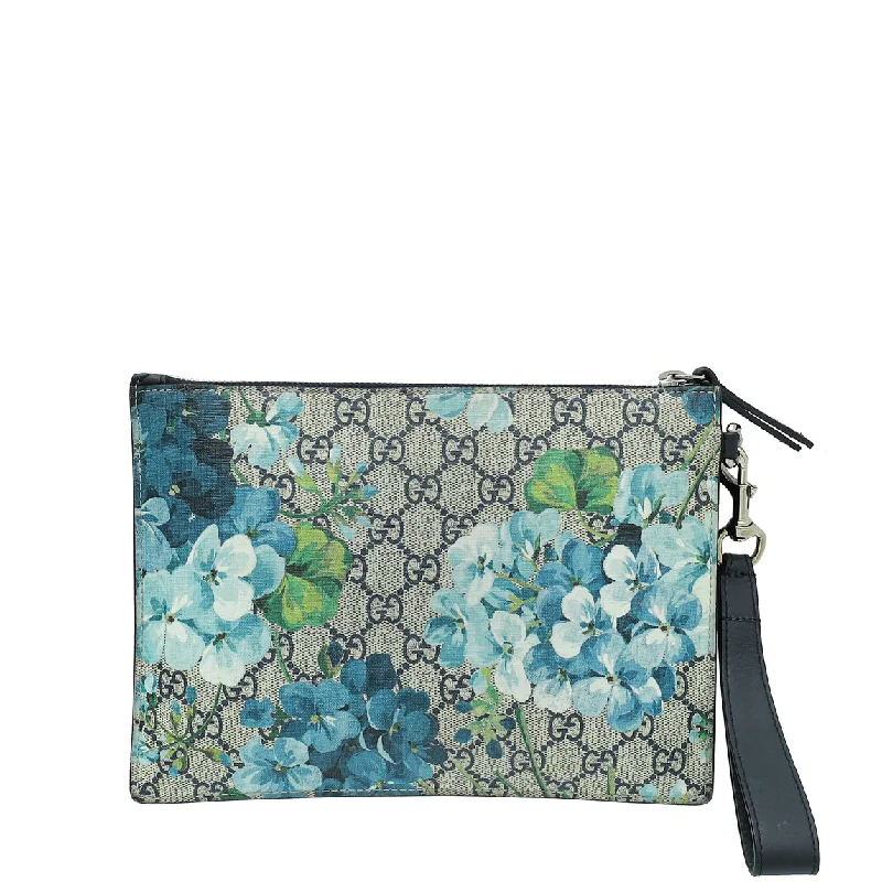 Women Gucci crossbody bags in a bold red colorWomen Gucci crossbody bags in a bold red colorGucci Multicolor GG Supreme Blooms Wristlet Zip Pouch