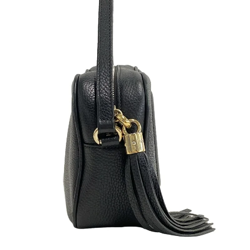 Women Gucci bags with a front - zip pocket for small itemsWomen Gucci bags with a front - zip pocket for small itemsGucci Soho Black Leather - Shoulder