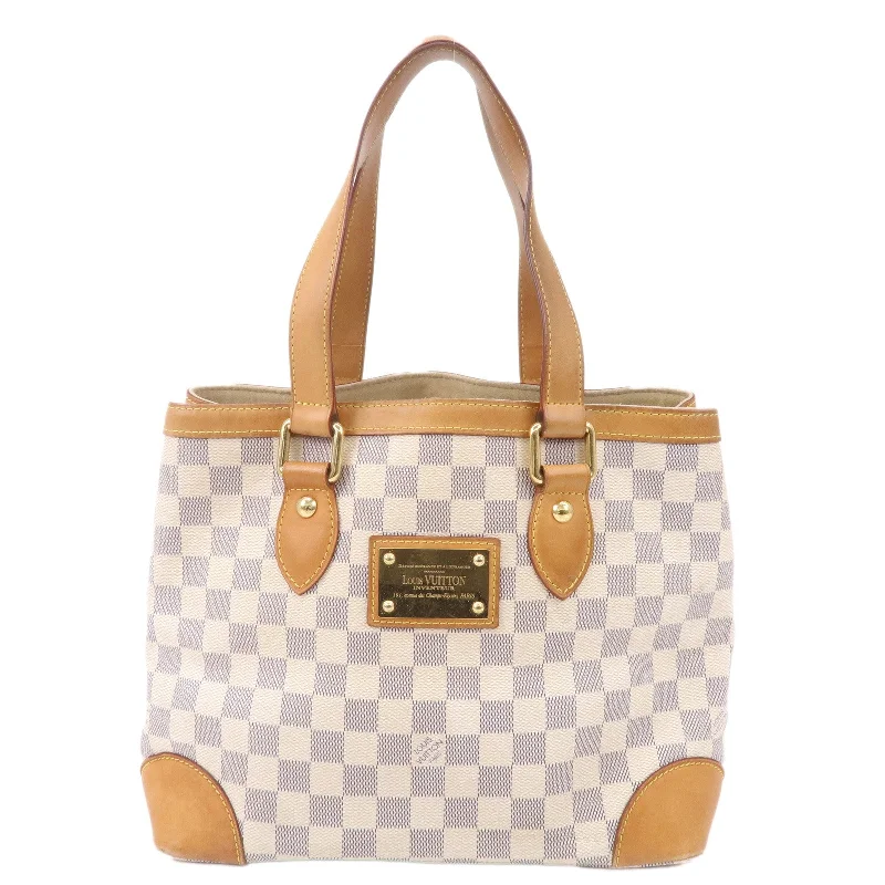 Ladies Louis Vuitton Petite Malle bags with a star - shaped charm for cutenessLouis Vuitton Damier Azur Hampstead PM Hand Bag Ivory N51207