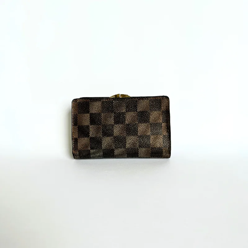 Louis Vuitton backpacks with a hidden back pocket for securityLouis Vuitton Clip Wallet Damier Ebene