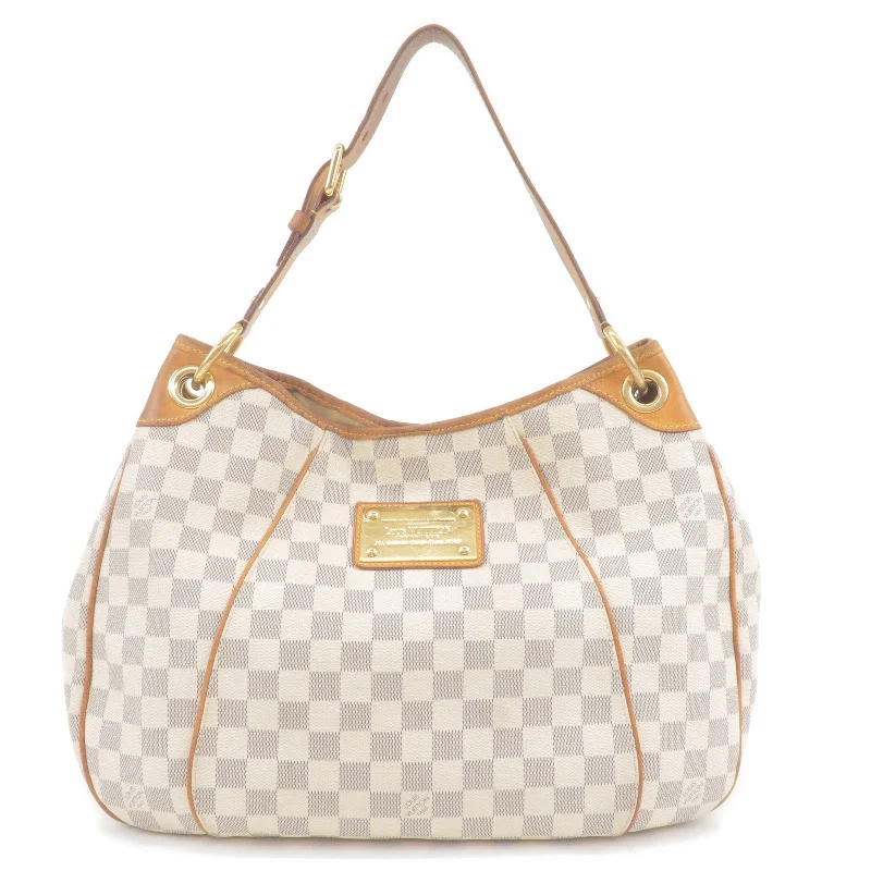 Louis Vuitton handbags with a beaded trim for a touch of glamourLouis Vuitton Damier Azur Galliera PM Shoulder Bag N55215