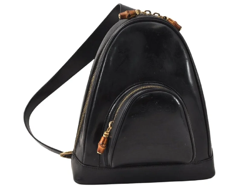 Women Gucci bags with a magnetic snap closure for easy accessWomen Gucci bags with a magnetic snap closure for easy accessAuthentic GUCCI Vintage Bamboo Shoulder Bag Purse Enamel Black Junk 4053K