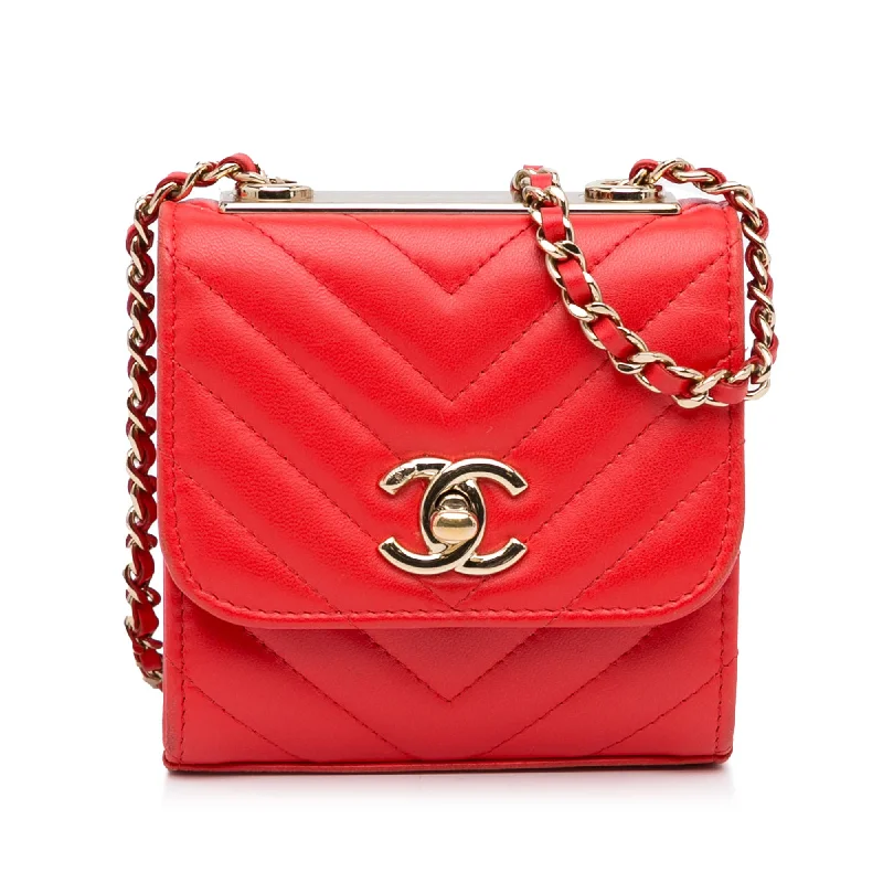 	Balenciaga City bag with tassel - decorated zipper pullsRed Chanel Mini Chevron Quilted Lambskin Trendy CC Chain Wallet Crossbody Bag