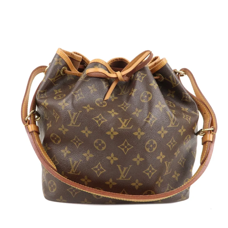 Louis Vuitton Twist bags with a snakeskin - effect panel for a bold lookLouis Vuitton Monogram Petit Noe Shoulder Bag Brown M42226