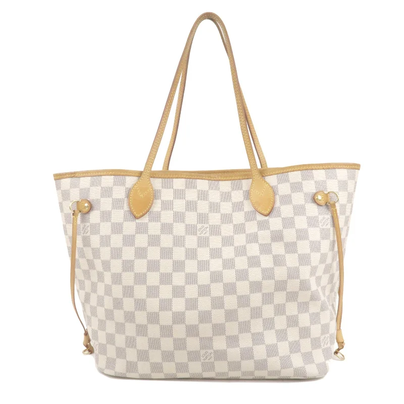 Louis Vuitton Twist bags with a snakeskin - effect panel for a bold lookLouis Vuitton Damier Azur Neverfull MM Tote Bag N51107