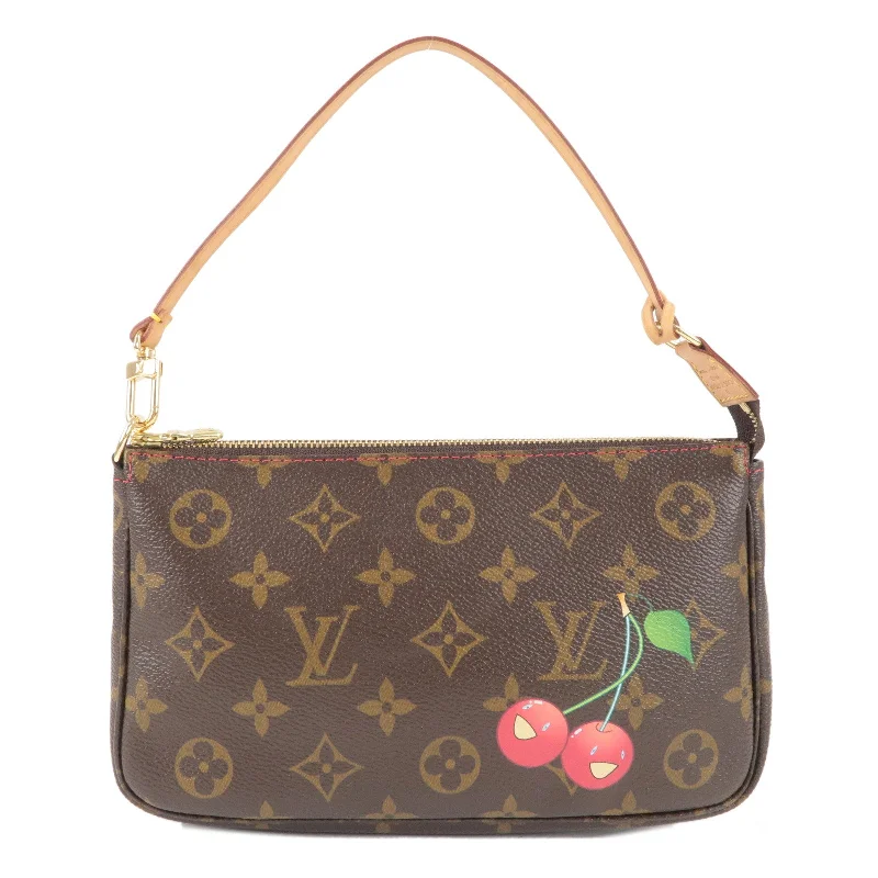 Louis Vuitton Alma bags with a leather - wrapped handle for a luxurious feelLouis Vuitton Cherry Pochette Accessoires Pouch Brown M95008