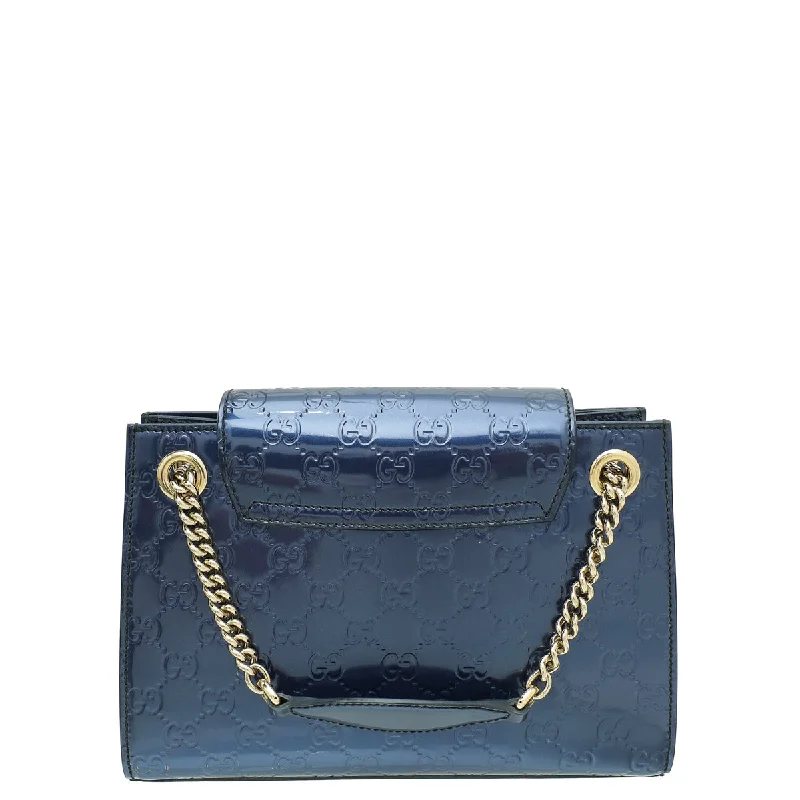 Gucci Marmont bags for women with a snakeskin - effect panelGucci Marmont bags for women with a snakeskin - effect panelGucci Navy Blue GG Guccissima Emily Small Shoulder Bag