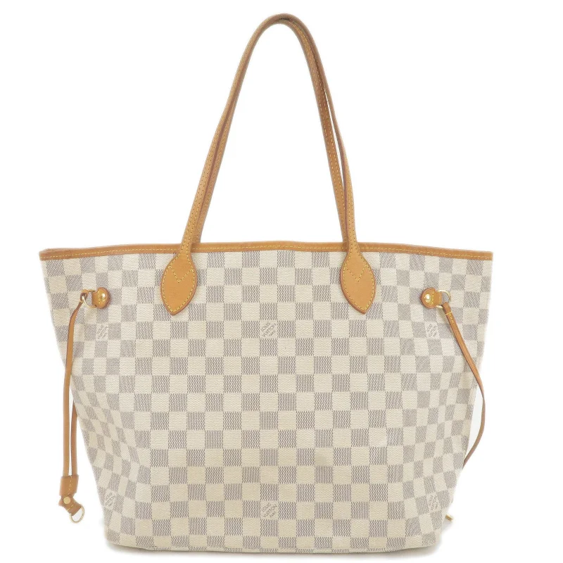 Ladies Louis Vuitton Capucines bags with gold - toned hardwareLouis Vuitton Damier Azur Neverfull MM Tote Bag N51107