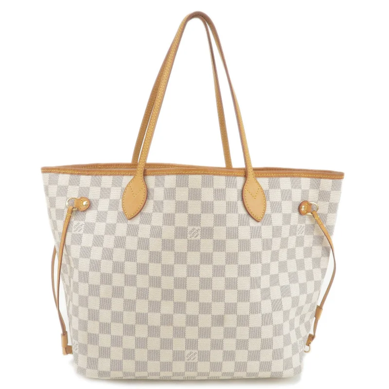 Louis Vuitton tote bags with a spacious interior and multiple pocketsLouis Vuitton Damier Azur Neverfull MM Tote Bag N51107