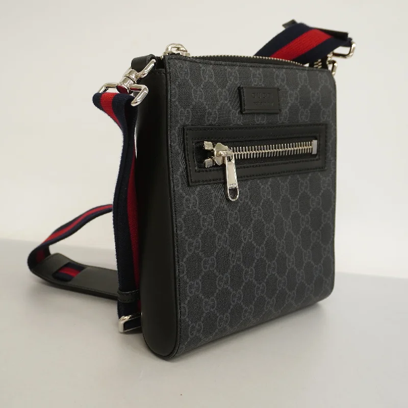 Women Gucci Sylvie bags with a detachable ribbon detailWomen Gucci Sylvie bags with a detachable ribbon detailGUCCI  Shoulder Bag 523599 Men's GG Supreme Black