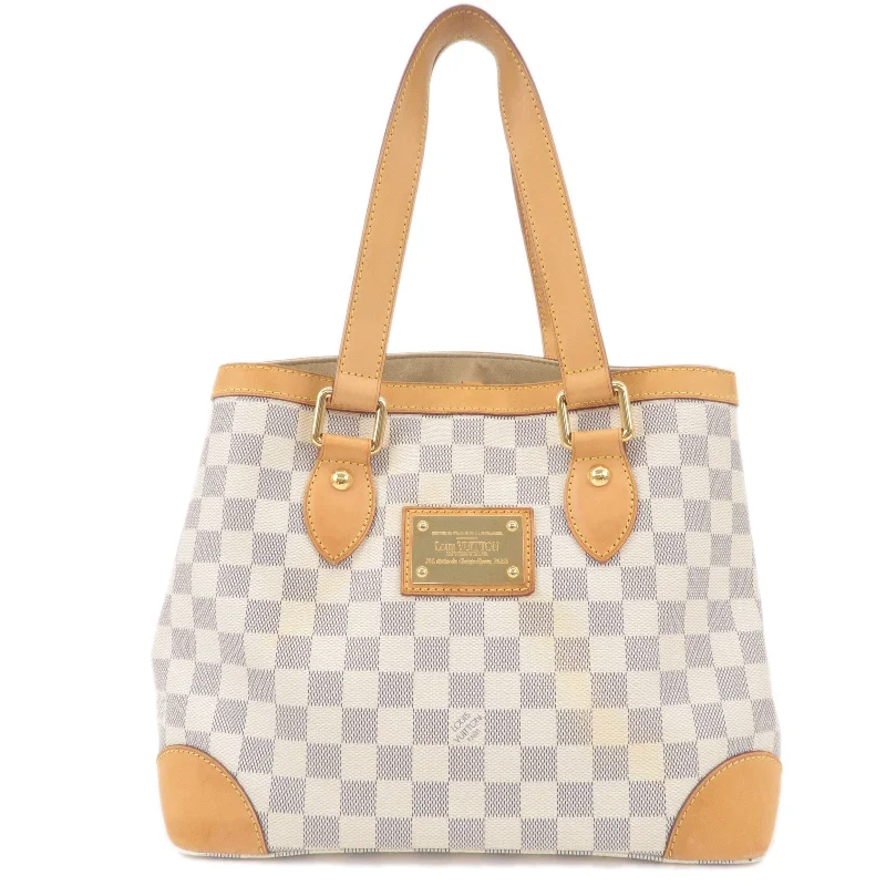 Louis Vuitton Twist bags with a crystal - embellished LV - turnlockLouis Vuitton Damier Azur Hampstead PM Hand Bag Ivory N51207