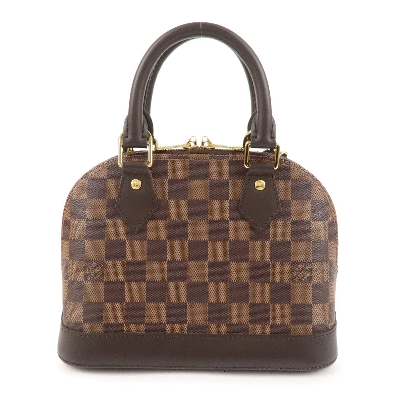 Louis Vuitton handbags with a beaded trim for a touch of glamourLouis Vuitton Damier Alma BB 2Way Shoulder Bag Hand Bag N41221