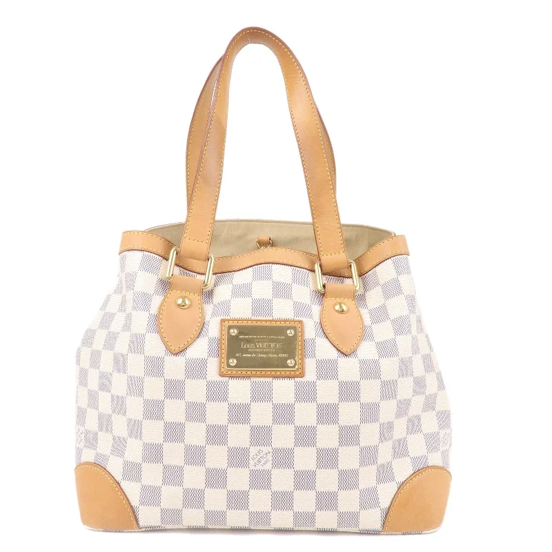 Louis Vuitton crossbody bags with adjustable shoulder straps for comfortLouis Vuitton Damier Azur Hampstead PM Tote Bag Ivory N51207