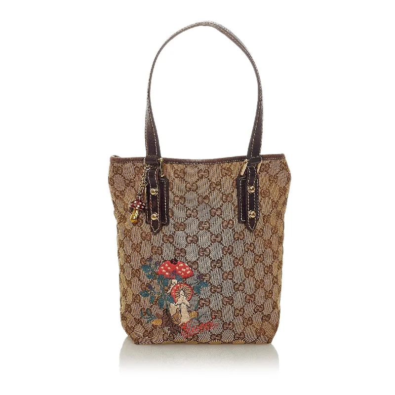 Medium - sized Women Gucci handbags for everyday useMedium - sized Women Gucci handbags for everyday useGucci GG Canvas Mushrooms Tote Bag