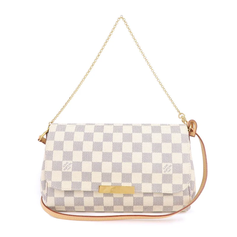 Louis Vuitton Alma bags with a detachable shoulder strap for versatilityLouis Vuitton Damier Azur Favorite MM 2Way Bag Hand Bag N41275