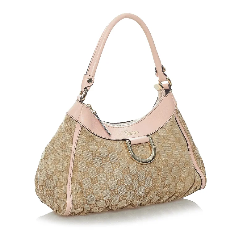 Women Gucci Sylvie bags featuring the signature web stripeWomen Gucci Sylvie bags featuring the signature web stripeGucci GG Canvas Abbey D-Ring Shoulder Bag (30194)