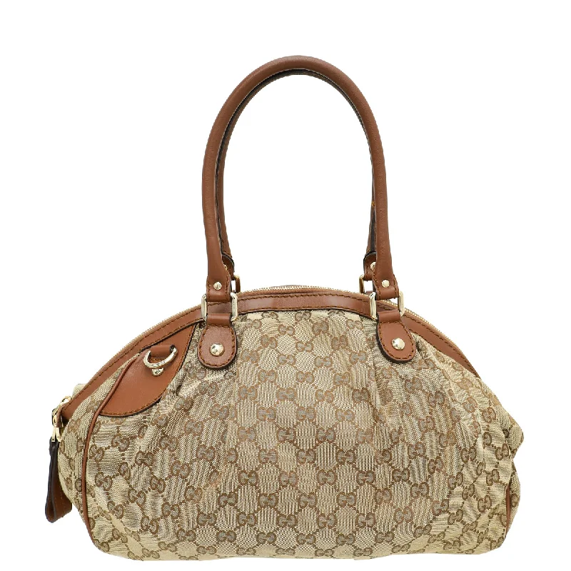 Gucci tote bags for women with a spacious interiorGucci tote bags for women with a spacious interiorGucci Bicolor GG Sukey Medium Boston Bag