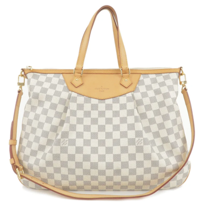 Louis Vuitton Twist bags with a snakeskin - effect panel for a bold lookLouis Vuitton Damier Azur Siracusa GM Shoulder Bag N41111