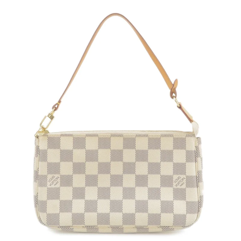 Louis Vuitton crossbody bags with adjustable shoulder straps for comfortLouis Vuitton Damier Azur Pochette Accessoires Pouch N51986