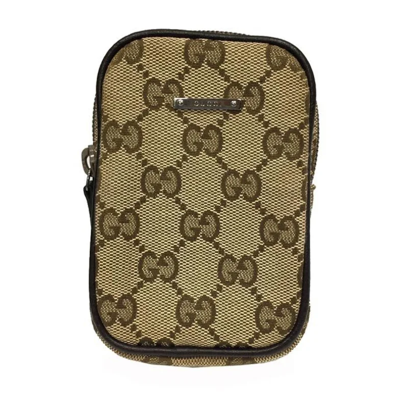 Ladies Gucci shoulder bags with a single - handle designLadies Gucci shoulder bags with a single - handle designGucci GG canvas mini pouch accessory case beige ladies men's Bag