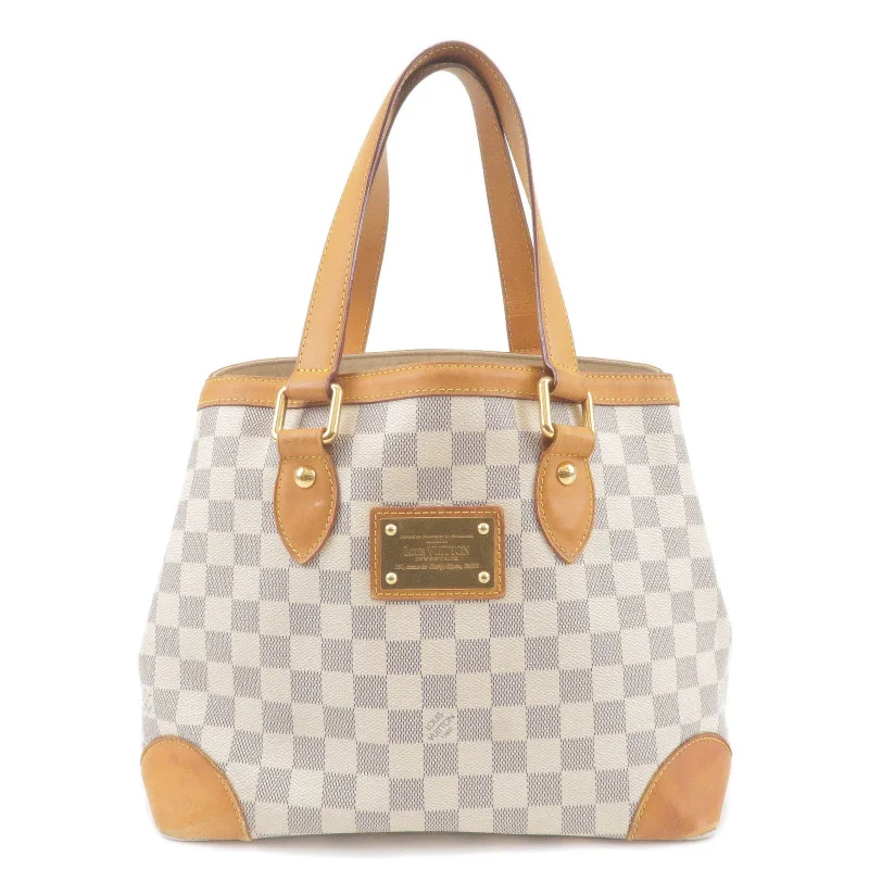 Louis Vuitton bags with a zip - around closure for enhanced securityLouis Vuitton Damier Azur Hampstead PM Hand Bag N51207