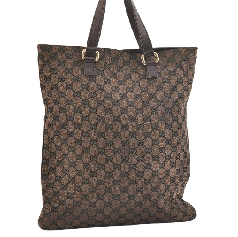 Medium - sized Women Gucci handbags for everyday useMedium - sized Women Gucci handbags for everyday useAuthentic GUCCI Vintage Hand Tote Bag GG Canvas Leather 272347 Brown 2444K