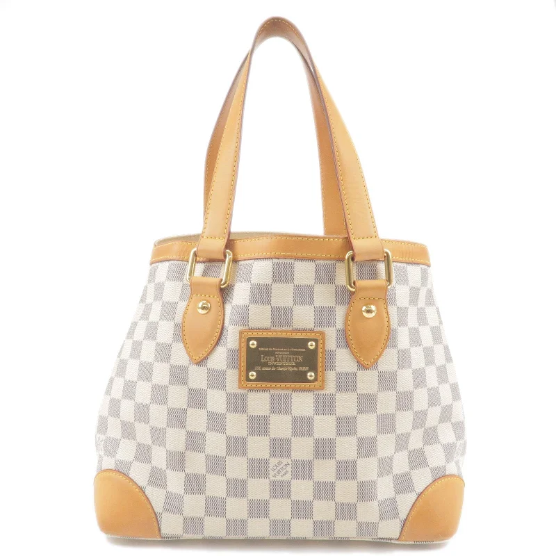 Louis Vuitton crossbody bags in a bold red color for a statementLouis Vuitton Damier Azur Hampstead PM Hand Bag N51207