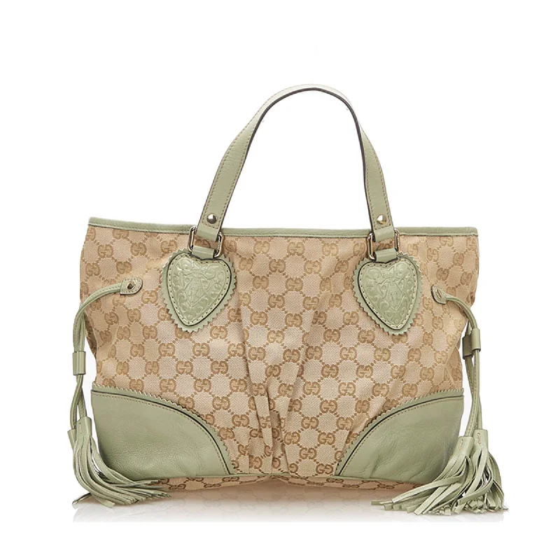 Gucci tote bags for women with a double - handle designGucci tote bags for women with a double - handle designGucci GG Canvas Tote Bag (SHG-18536)